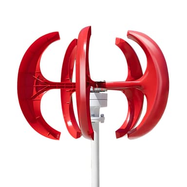hatleues 1000W Wind Turbines Generator, 12V/24V 5-Blade Wind Turbines Generator Kit, Electromagnetic Electricity Producer Wind Power Generator,2 m/s Start Wind Speed for Farm, RV, Home Red