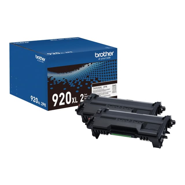 Brother Genuine TN920XL High-Yield Black Toner Cartridge 2-Pack for Professional Business Laser Printers, 12,000 Pages per Cartridge, Compatible with HL-L5210DW, HL-L6210DW Series