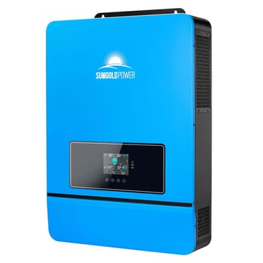 SUNGOLDPOWER 10000W DC 48V UL1741 Solar Inverter,Split Phase,Built-in 2 MPPT Solar Controllers,Max. 200A Battery Charging,AC Input/Output 120V/240V(settable) Inverter Charger(Support Parallel & COMM)