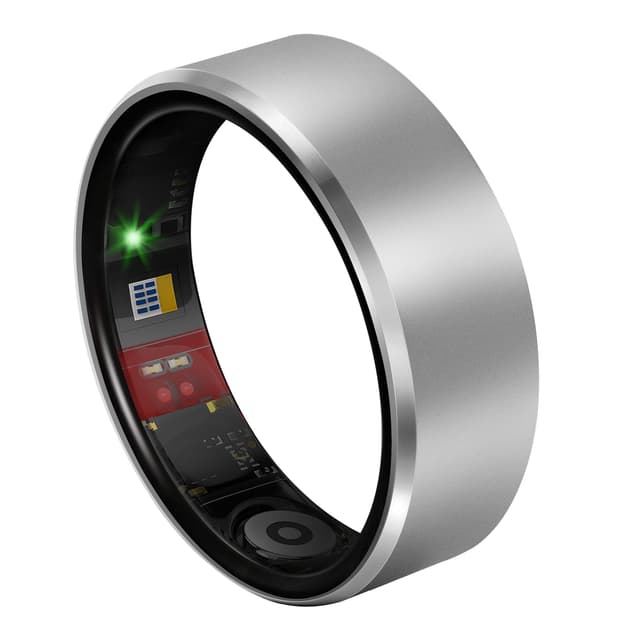 Milavan Smart Health Ring 2.0 for Women Men, Slim Scratch & Fingerprint Resistant Design, Light Gray 8