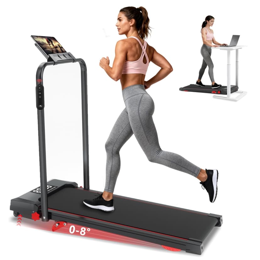 Joxir Walking Pad Treadmill with Incline, 7.5MPH Under Desk Treadmill for Home Office, 360 Lbs Capacity Portable Treadmills with Remote Control, Led Display