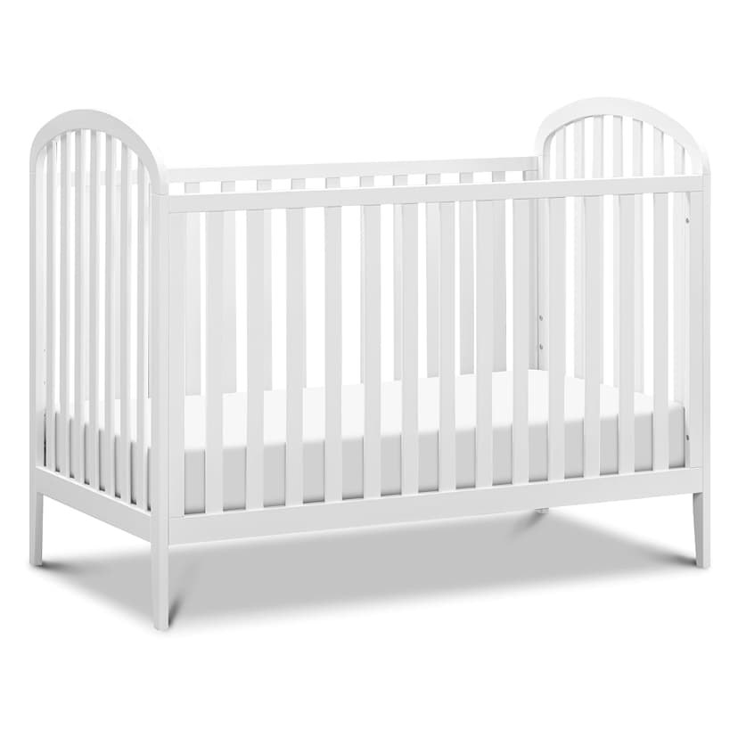 Davinci Beau 3-in-1 Baby Crib Convertible to Toddler Bed, Daybed - Durable and Easy to Assemble - GREENGUARD Gold Certified - 4 Adjustable Mattress Heights, Conversion Kit Sold Separately - White