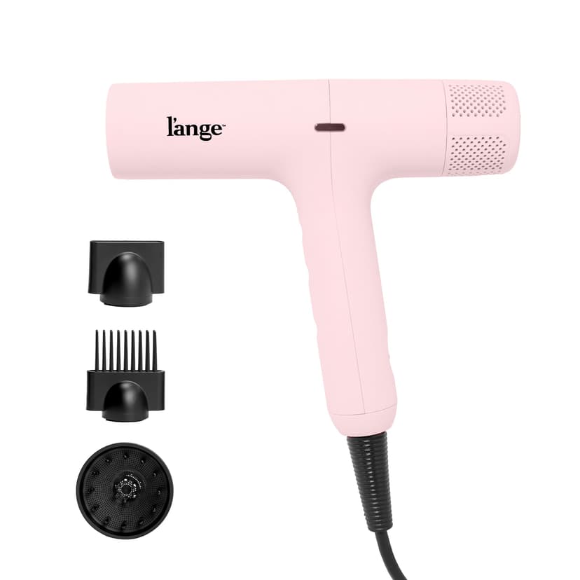 L'ANGE HAIR HauteAir Digital Professional Hair Dryer | LED Display for Precision Heat Control | Fast-Dry Brushless Motor with Cool Shot | Negative Ion Technology | Lightweight & Self-Cleaning (Blush)