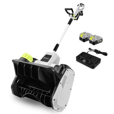 40V Cordless Electric Snow Shovel, 14 Inch Battery Powered Snow Blower with 4.0Ah Battery & 1000W Brushless Motor, 21FT Throw Distance for Driveway, Patio, Sidewalk Snow Removal