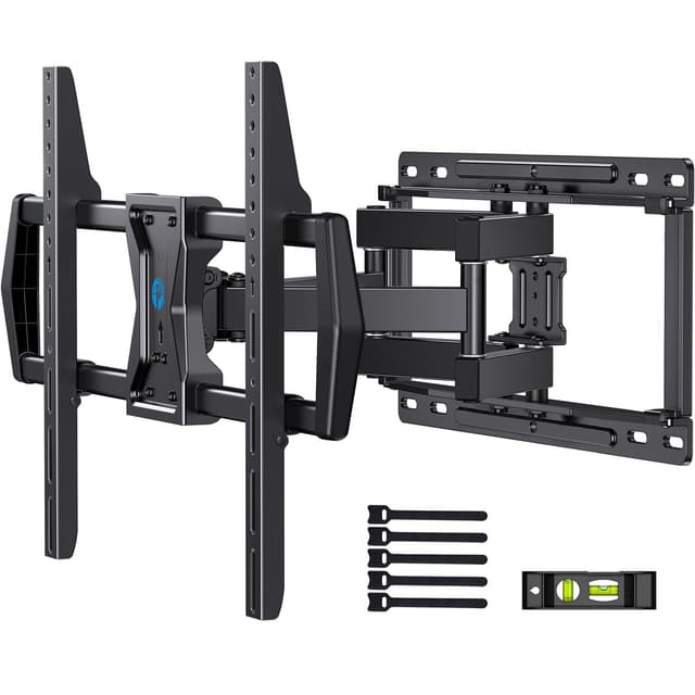 Pipishell Full Motion TV Wall Mount for Most 37-75 inch TVs, Wall Mount Bracket with Dual Articulating Arms, Swivel, Tilt, Max VESA 600x400mm up to 100 lbs, TV Mount Fits 12â/16â Wood Studs, PILF6
