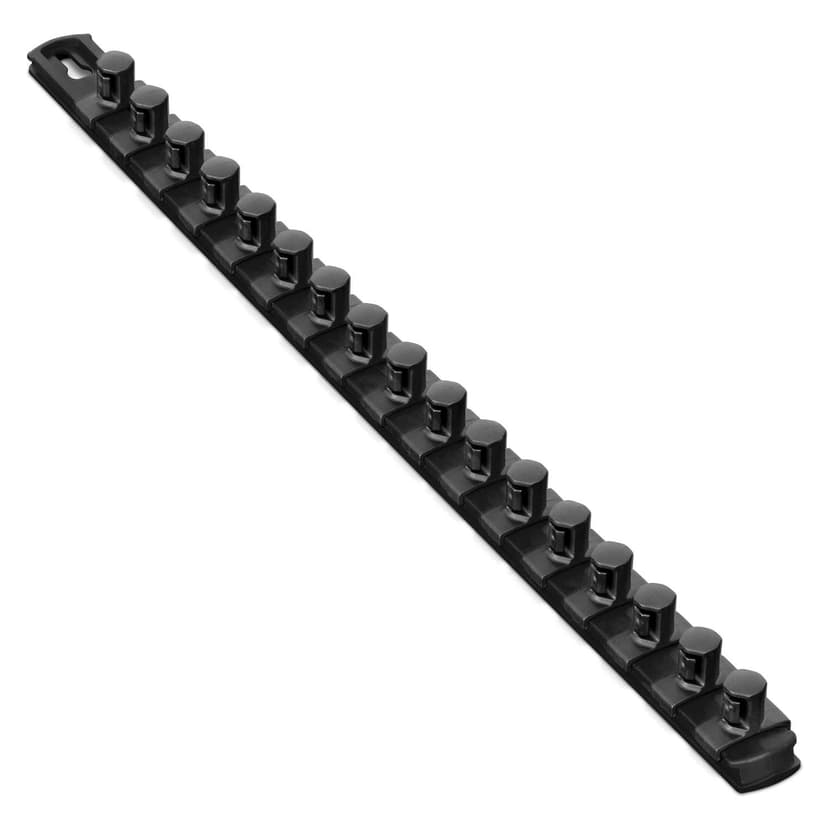 Ernst Manufacturing 18-Inch Socket Organizer with 17 1/2-Inch Twist Lock Clips, Black (8422-Black-1/2)