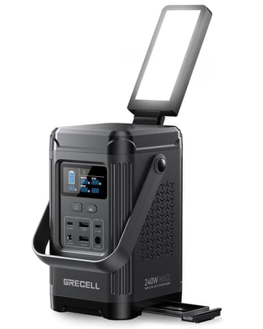 240W Portable Power Station 154Wh/48000mAh, 100W USB-C PD(Dual Way) LiFePO4 Battery Power Bank Station, 7 ports Solar Generator with LED and Stand for Camping, Home, Travel(Wall Charger Not Included)