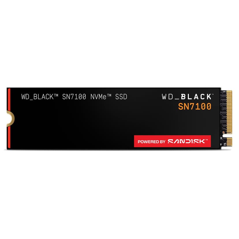 WD_Black SN7100 2TB NVMe SSD - Gen4 PCIe, M.2 2280, Up to 7,250 MB/s Read Speed, Up to 6,900 MB/s Write Speed, Next Gen TLC 3D NAND, for Laptops, Handheld Gaming Devices - WDS200T4X0E