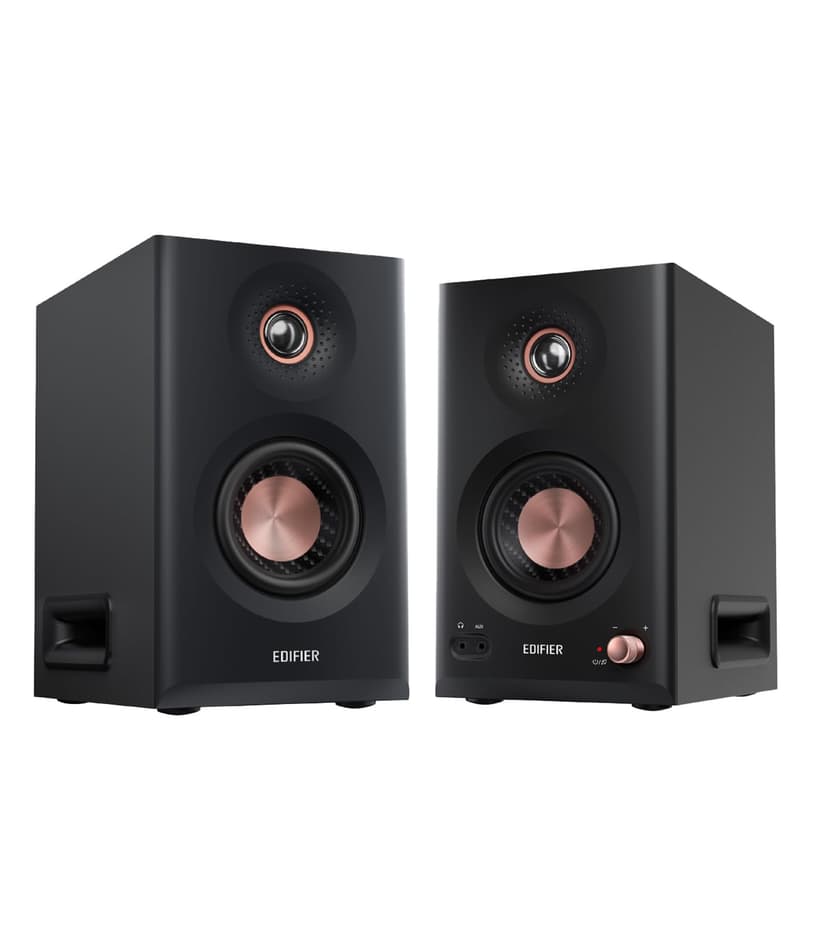 Edifier MR5 2.0 Studio Monitor Bookshelf Speakers, 110W(RMS), Hi-Res Audio, Bluetooth 6.0, 3-Way Active Design, Room Compensation, XLR/TRS/RCA Inputs, Compact Size for Home Studio & Music - Black