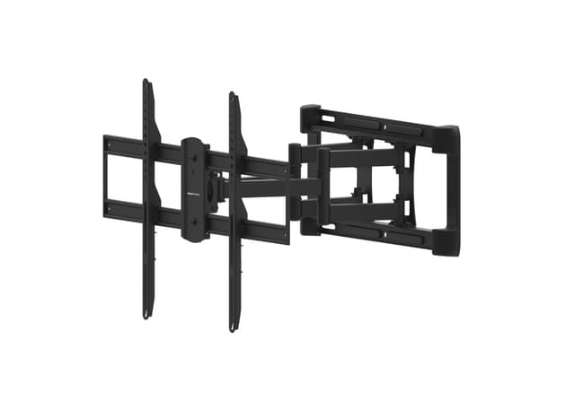 Amazon Basics Heavy Duty Dual Arm, Full Motion Articulating TV Mount for 37" to 80" TVs up to 132 lbs, VESA Compatible, Fits LED LCD OLED Flat Curved Screens, Black