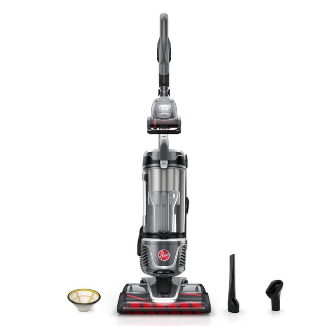 Hoover WindTunnel All-Terrain Dual Brush Roll Bagless Vacuum Cleaner, Corded Upright Vacuum, HEPA Media Filtration, Headlights, Swivel Steering, Corded Vacuum Cleaners for Home Use