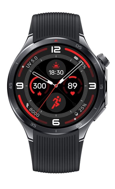 OnePlus Watch 3 Obsidian Titanium, 32GB, 120-Hour Battery, Health & Fitness Tracking, Sapphire Crystal Design, Titanium Bezel, Dual-Engine, Wear-OS by Google, not Compatible with iOS