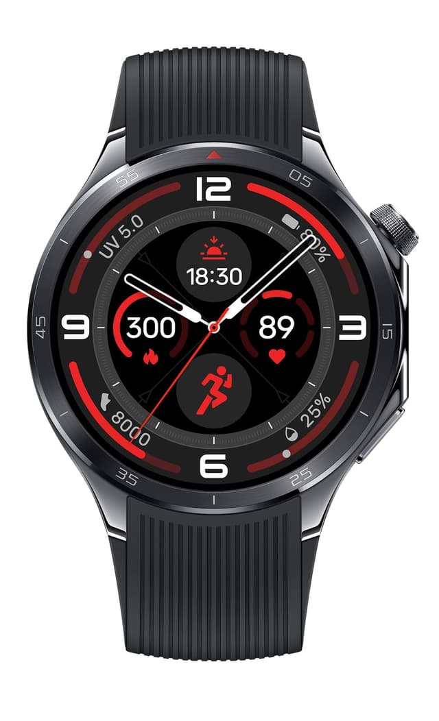 OnePlus Watch 3 Obsidian Titanium, 32GB, 120-Hour Battery, Health & Fitness Tracking, Sapphire Crystal Design, Titanium Bezel, Dual-Engine, Wear-OS by Google, not Compatible with iOS