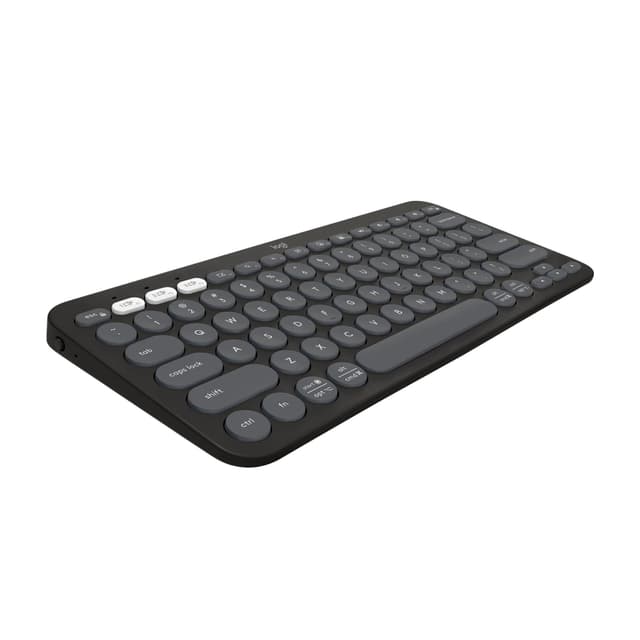 Logitech Pebble Keys 2 K380s, Multi-Device Bluetooth Wireless Keyboard, Customizable Shortcuts, Slim and Portable, Easy-Switch Windows, mac, iPad, Android, Chrome - Tonal Graphite (Renewed)