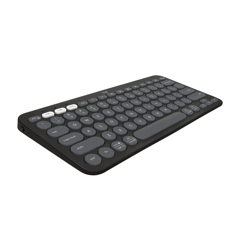 Logitech Pebble Keys 2 K380s, Multi-Device Bluetooth Wireless Keyboard, Customizable Shortcuts, Slim and Portable, Easy-Switch Windows, mac, iPad, Android, Chrome - Tonal Graphite (Renewed)