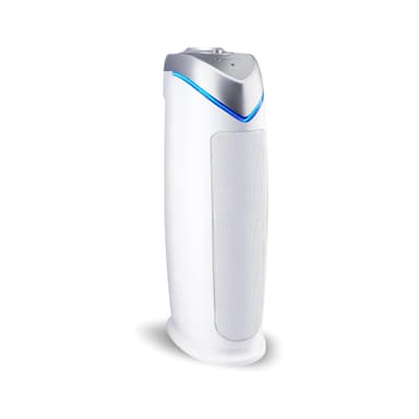 GermGuardian Air Purifier for Home with HEPA Pure Filter, for Wildfire Smoke, Pet Dander, Pollen, Odors, Large Rooms - 743 Sq. Ft., Removes 99.97% Pollutants, UV-C Light, 22", AC4825W, White