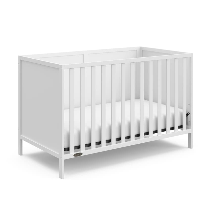 Graco Theo 3-in-1 Convertible Baby Crib (White) - GREENGUARD Gold Certified, Converts to Toddler Bed & Daybed, Fits Standard Full-Size Baby Crib Mattress, 4 Adjustable Mattress Heights