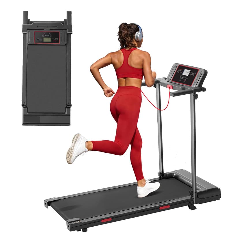 MCRG Walking Pad with Handle Bar, 3.5HP Electric Running Walking Pad Treadmill with Handles, 0.6-10.0MPH Portable Small Treadmill with Handle Bar for Home Small, 400 LBS Capacity