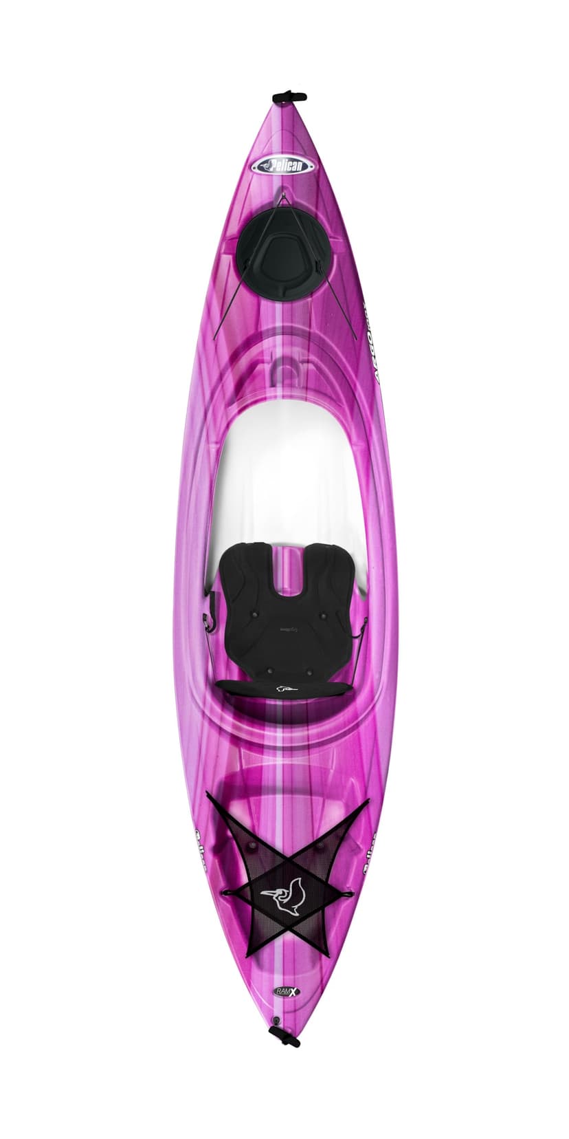 Pelican Argo 100X - Recreational Sit in Kayak - Fade Magenta White - Lightweight Patented Ram-X™ Material - Ergoform™ Seating System - 10 ft