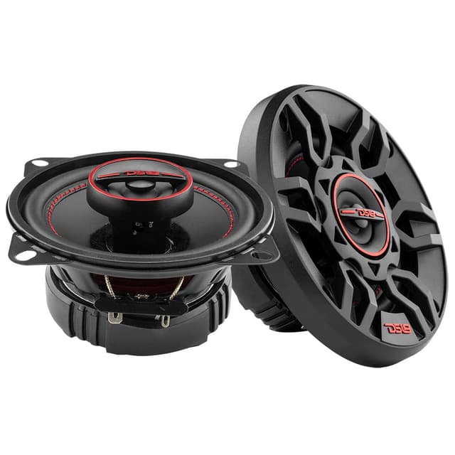 DS18 G4Xi GEN-X 4" 2-Way Coaxial Speakers 120 Watts Max Power 4-Ohm with Mylar Balanced Dome Tweeters - Full Range Car Replacement Speaker - Grill Included - 2 Speakers