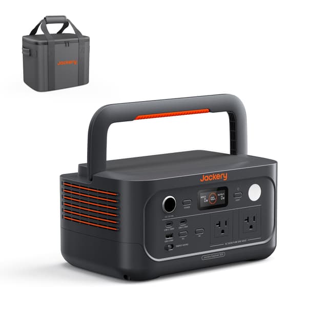 Jackery Explorer 500 v2 Portable Power Station with Carrying Bag, 512Wh LiFePO4 Battery, 500W AC/1000W Peak, Solar Generator for Camping, Outdoors, and Power Outages