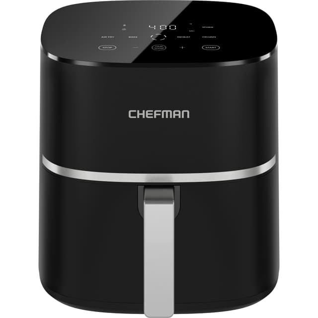 Chefman TurboX 4-in-1 Air Fryer, 5-Quart Airfryer for Extra Crispy Chicken, Fries, Wings, and More, Air Fry, Bake, Reheat, and Frozen Functions, Digital Touch Controls, Dishwasher Safe