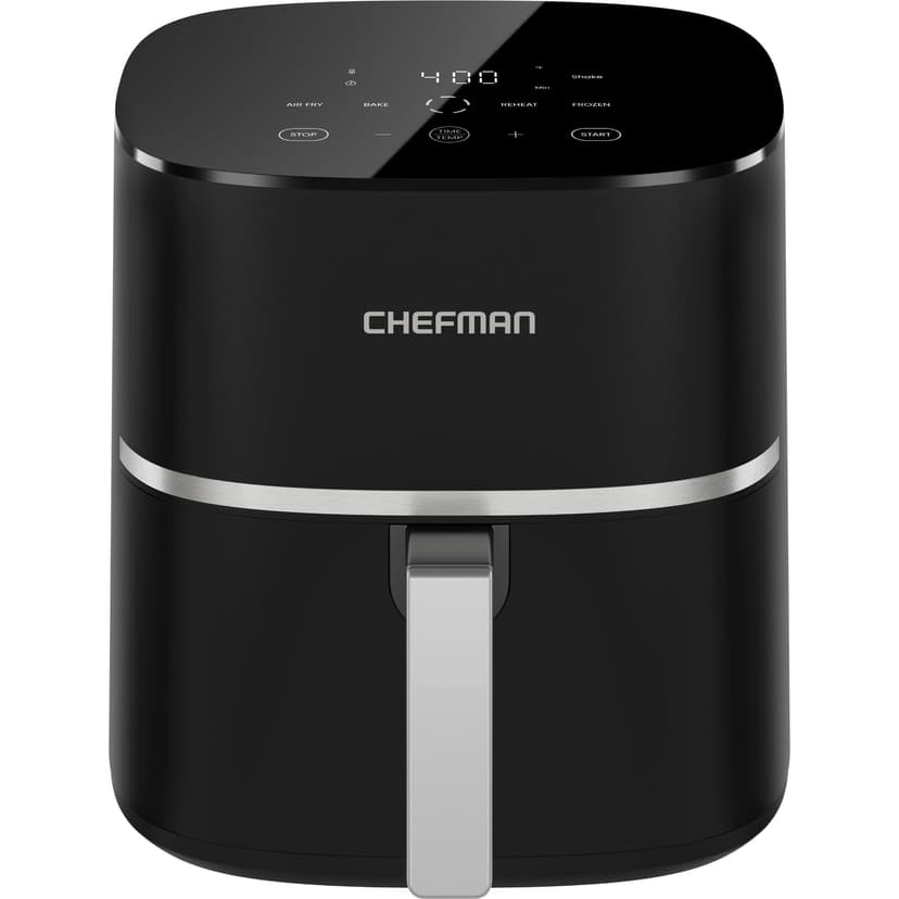Chefman TurboX 4-in-1 Air Fryer, 5-Quart Airfryer for Extra Crispy Chicken, Fries, Wings, and More, Air Fry, Bake, Reheat, and Frozen Functions, Digital Touch Controls, Dishwasher Safe