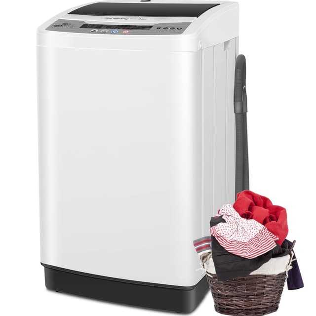 Nictemaw Portable Washing Machine 20Lbs Portable Washer Machine with Drain Pump, 2.8 Cu.ft Compact Washer with 10 Programs 8 Water Levels Small Washing Machine for Apartment, Home, Dorms, Rv