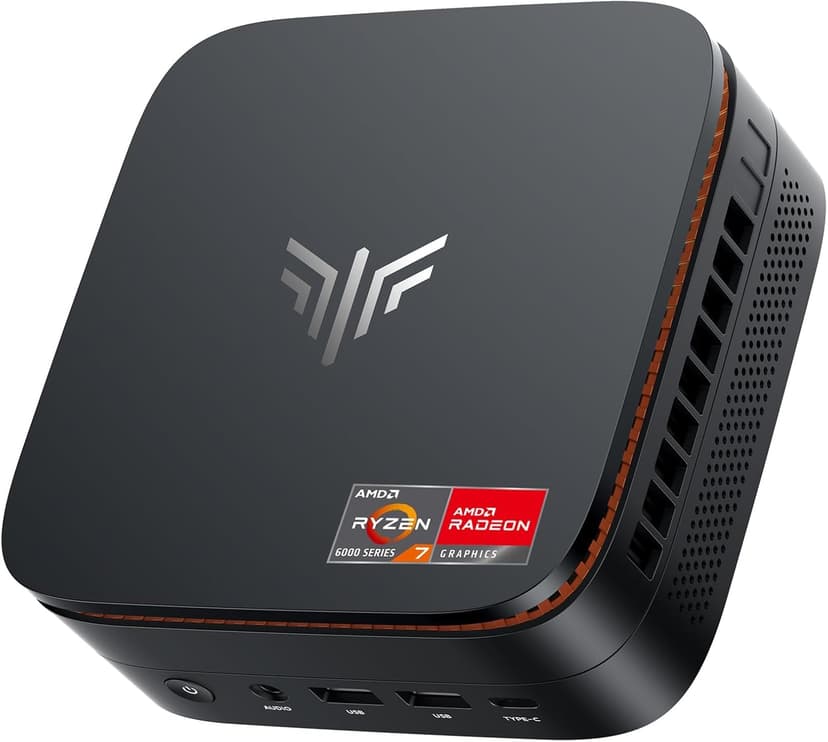 KAMRUI Hyper H1 Mini Gaming PC, AMD Ryzen 7 7735HS (Beat 7730U, up to 4.75GHz) 16GB LPDDR5 512GB SSD Mini Desktop Computer, Triple 4K Display HDMI+DP+Type-C, USB3.2, WiFi6, BT5.2, Business Home Office