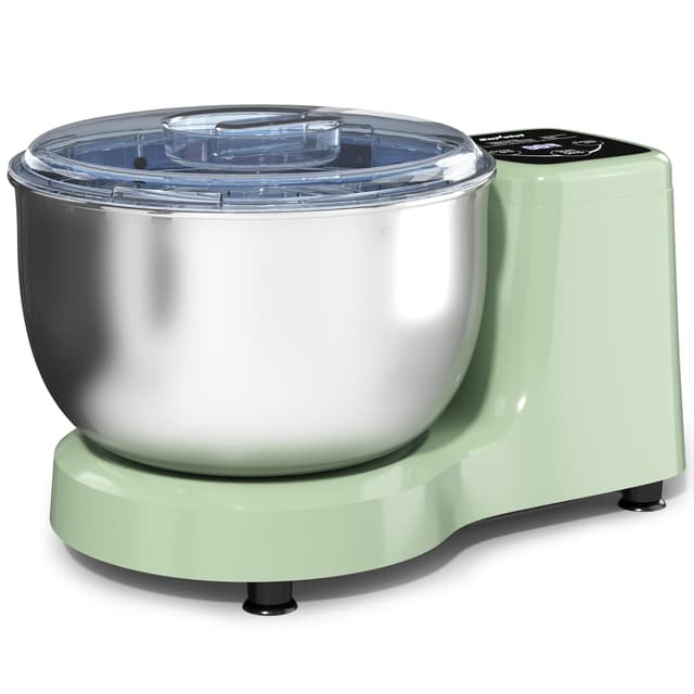 Sunvivi Electric Dough Maker with Ferment Function, 5.3QT Dough Mixer with Adjust Time, Household Stand Mixer Kitchen Flour Kneading Machine, LED Touch Panel, 304 Stainless Steel Bowl, Green