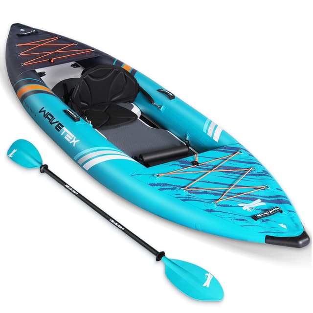 ANNTU Kayak, 11ft Inflatable Kayak, Lightweight and Durable Foldable Kayak, Blow Up Kayak, Kayaks for Adults Paddling on Rivers, Lakes and Coastal Waters