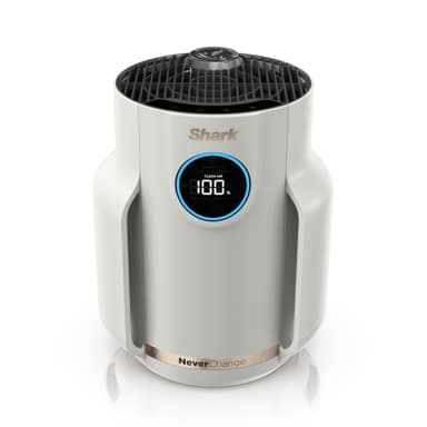 Shark Air Purifier for Home, NeverChange Compact Pro, for Bedroom, Nursery, Home Office, Dorm, HEPA-Exceeding Filter, Captures Pollutants, Pet Dander, Dust, Odor, Smoke, and More, HP072, Dove