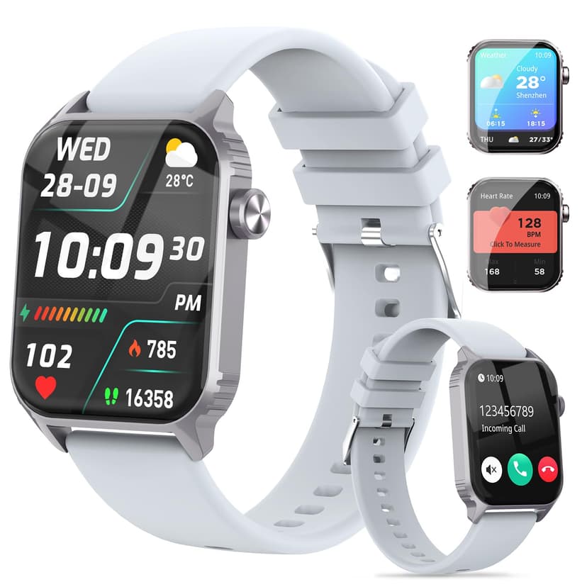 TRAUSI Smart Watch for Men, 120 Sports Modes Smartwatch with 1.83" HD Touchsreen, IP67 Waterproof, Sleep Monitor, Bluetooth Call & Music Control Fitness Watch for Android/iPhone (Gray)