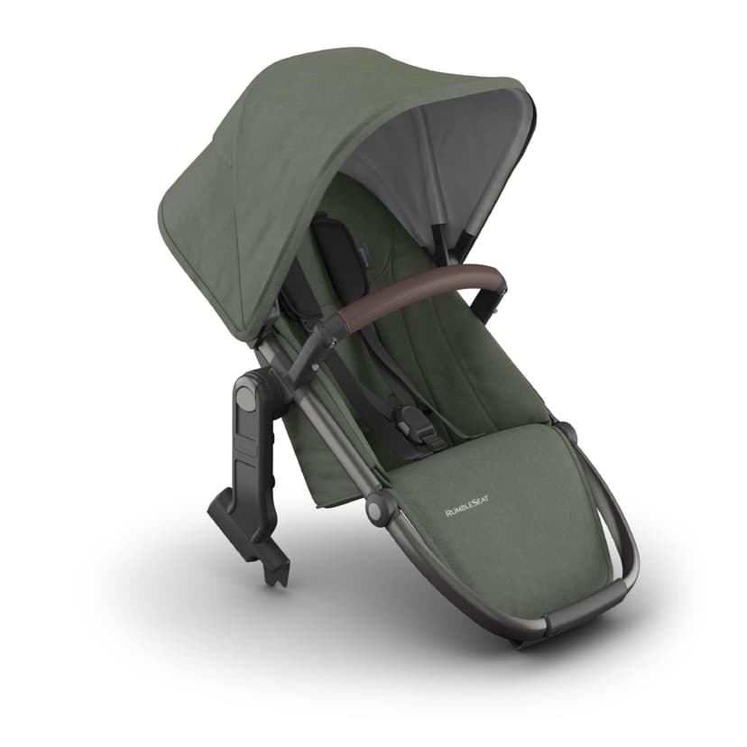 UPPAbaby RumbleSeat V3 Second Lower Seat - Compatible with Vista V2 and Vista V3 - All-Weather Seat + Magnetic Buckle – Adapters Included -Evelyn (Meadow Green)