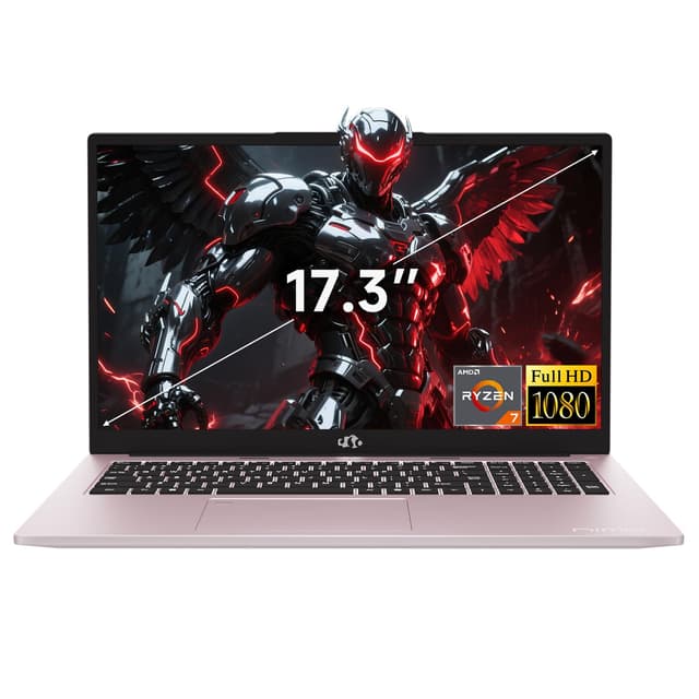 NIMO 2026 Gaming Laptop, 17.3" FHD IPS Large Screen, AMD R7 7735HS (Up to 4.75 GHz, Beat i7-12650H) Computer with 16GB DDR5 RAM 256GB SSD, 180° Vewing, Radeon 680M, Dual Fans, for Business, College