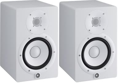 YAMAHA HS7W 7-Inch Powered Studio Monitor Speaker, White (Pack of 2)
