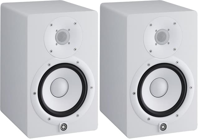 YAMAHA HS7W 7-Inch Powered Studio Monitor Speaker, White (Pack of 2)