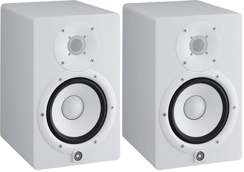 YAMAHA HS7W 7-Inch Powered Studio Monitor Speaker, White (Pack of 2)