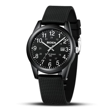 LN LENQIN Mens Watches Analog Quartz Sports Unisex Watch 30M Waterproof Nurse Watches for Men Women Nurse Medical Professionals Military Time with Second Hand Glowing Easy to Read Dial Wrist Watch