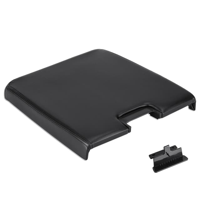 ILONPA Black Center Console Lid Armrest Box Cover w/Latch Fits for 2007-2013 Chevy Avalanche Silverado Tahoe GMC Sierra 1500 2500HD 3500 Replace for 20864154 20864151 20864153 Middle Console Lid Top
