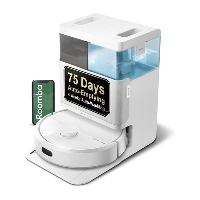 iRobot Roomba Plus 405 (G185) Combo Robot Vacuum & Mop with AutoWash Dock - Spinning Mop Pads, Self-Empties, Pad Washing & Drying, Self-Cleaning, Pad-Lift, LiDAR Navigation