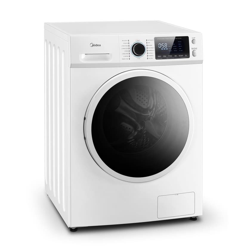 Midea 24 Inch Washer and Dryer Combo, All in One Washer and Dryer 2.7 cu.ft 26lbs, Ventless Washing Machine, Steam Care, Overnight Dry, 1400 RPM, 16 Cycles Front Load Washer, Full-Automatic, White