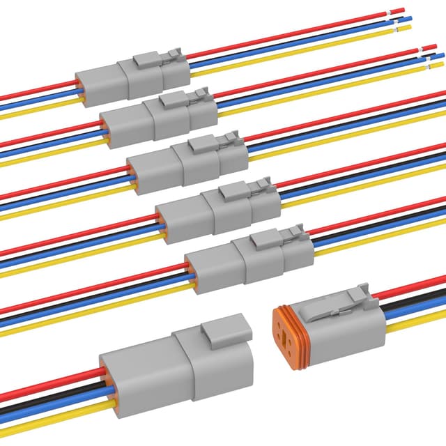 Newdeli Deutsch 4 Pin Connector Kit Waterproof Electrical Connector 16 AWG Male and Female Automotive Wire Connectors for Car Truck Boat, Dt Connector 6 Sets