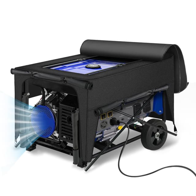 Porch Shield Generator Covers Running - Heavy Duty Waterproof Generator Rain Enclosure Tent Tarpaulin Shelter for 3500w-12000w Black๏ผTop Opening๏ผ