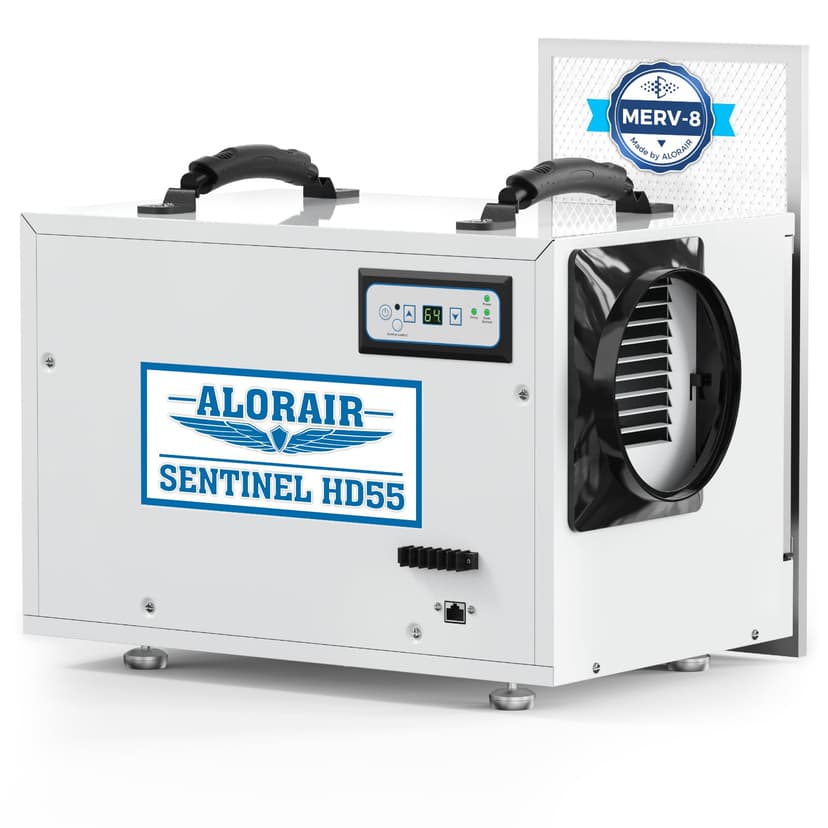 ALORAIR 120 Pints Commercial Dehumidifier for Crawl Spaces & Basements with Drain Hose, Compact Dehumidifiers for Home and Industry Water Damage, Auto Defrost, 5-Year Quality Coverage