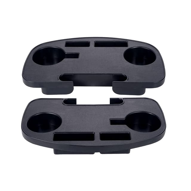 Hanperal 2Pack Zero Gravity Chair Cup Holder for Zero Gravity Chair, Upgraded Version Cup Holder, Universal Clip On Chair Table with Mobile Device Slot and Snack Tray/Black