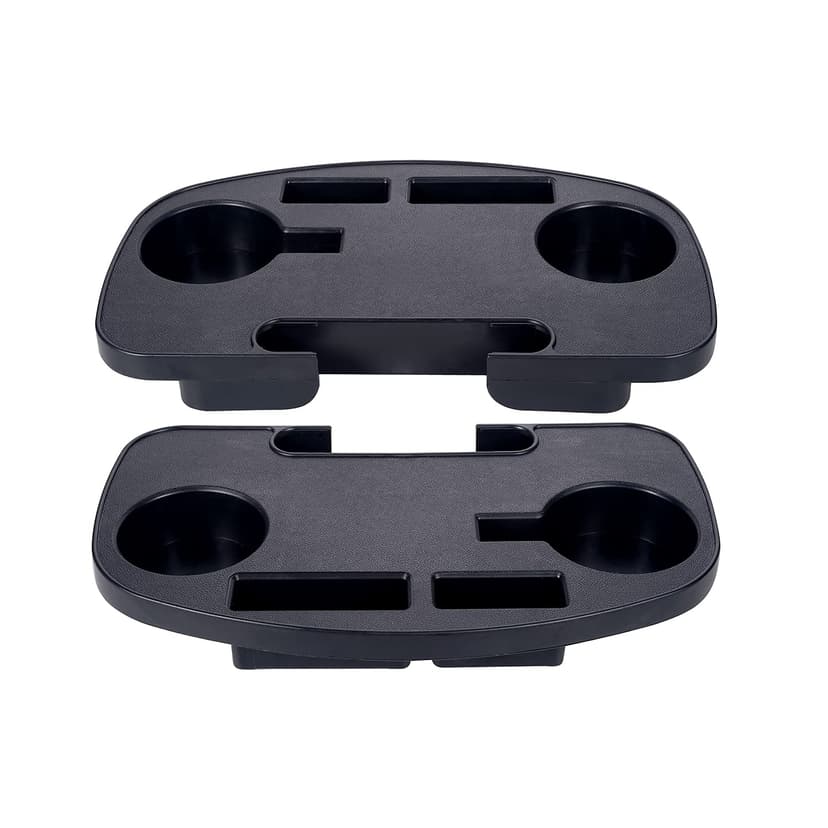 Hanperal 2Pack Zero Gravity Chair Cup Holder for Zero Gravity Chair, Upgraded Version Cup Holder, Universal Clip On Chair Table with Mobile Device Slot and Snack Tray/Black