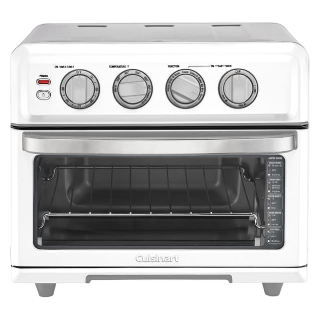 Cuisinart Air Fryer Toaster Oven with Grill, 1800W 8-1 Air Fryer Oven with Bake, Convection Bake, Grill, Broil and Warm Options, Large Capacity, 60-Minute Timer, TOA-70W, White