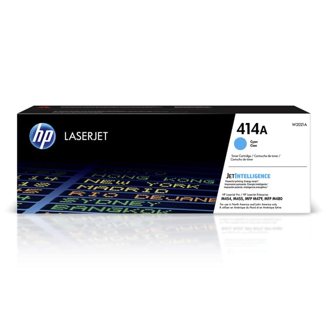 HP 414A Cyan Toner Cartridge | Works with Color LaserJet Enterprise M455dn, MFP M480f,Pro M454, MFP M479 Series | W2021A