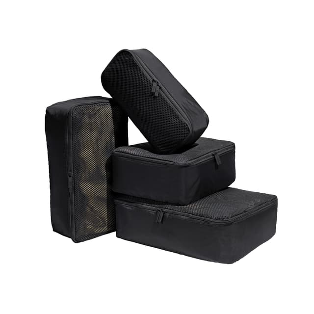 Away Insider Packing Cubes Set of 4 – Lightweight Travel Organizers for Luggage, Suitcases & Carry-On Bags, Jet Black